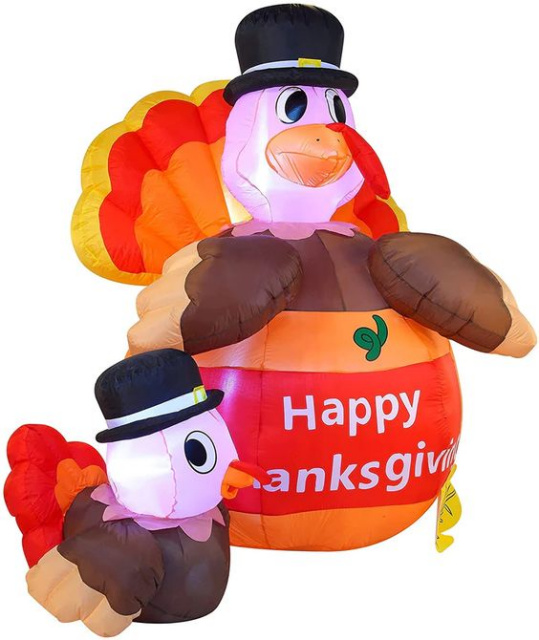 Turkey in Pumpkin Thanksgiving inflatable